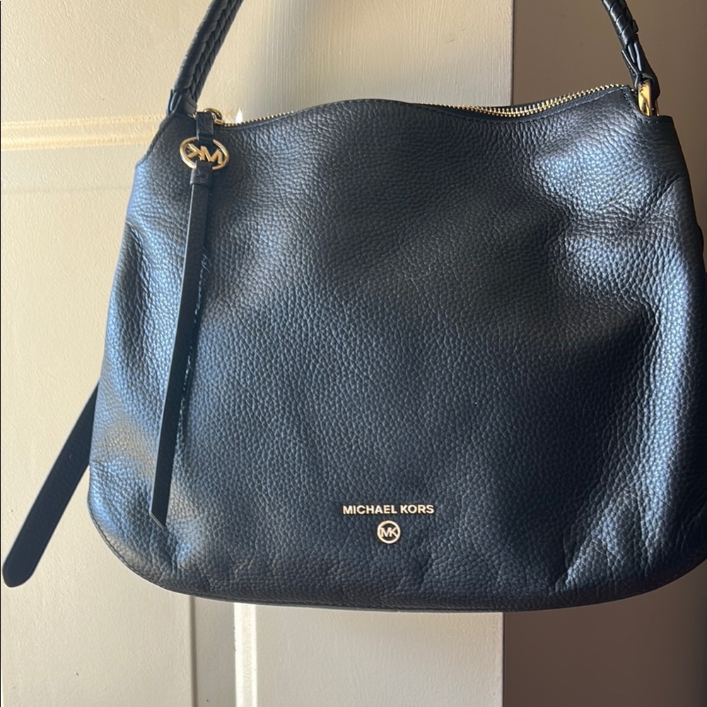 Michael Kors Black Leather Shoulder Bag with dust bag